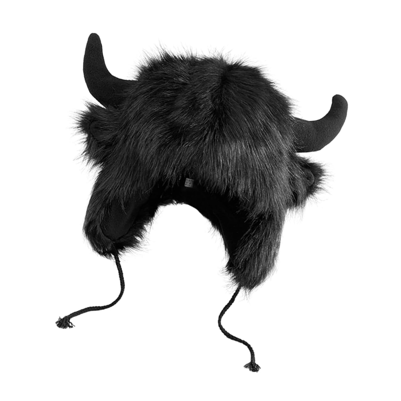 FRCOLOR sombrero de cuerno de buey para adulto vaca gorro Cuerna falso sombrero de cuerno de buey para cosplay sombrero de cuerno de buey para hombre Felpa Black
