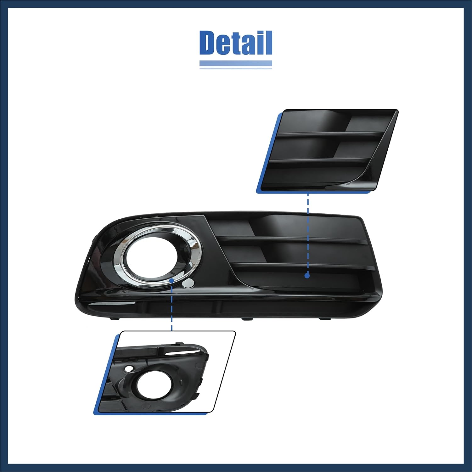 8R0807682J Front Right Passenger Side Fog Light Grille Cover Trim for Audi Q5 8R0 2013-2017 Stylish Design