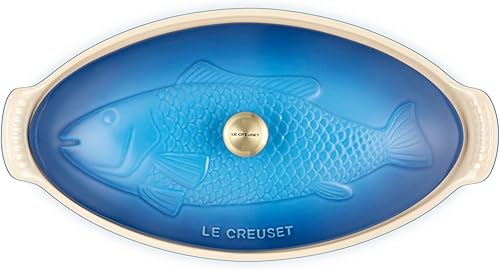 Miniatura 2 de Le Creuset Stoneware Heritage Fish Baker, 1.7 cuartos de galón., Marsella Marseille