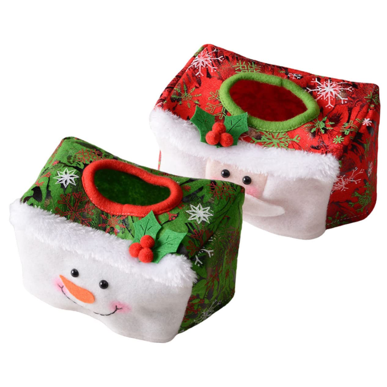 Levemolo 2pcs Box Christmas Tissue Box Tissue Cover Decorative Tissue Bag Christmas Tabletop Decor Christmas Adornment Christmas Tabletop Layout Tissue Organizer Tissue Bags