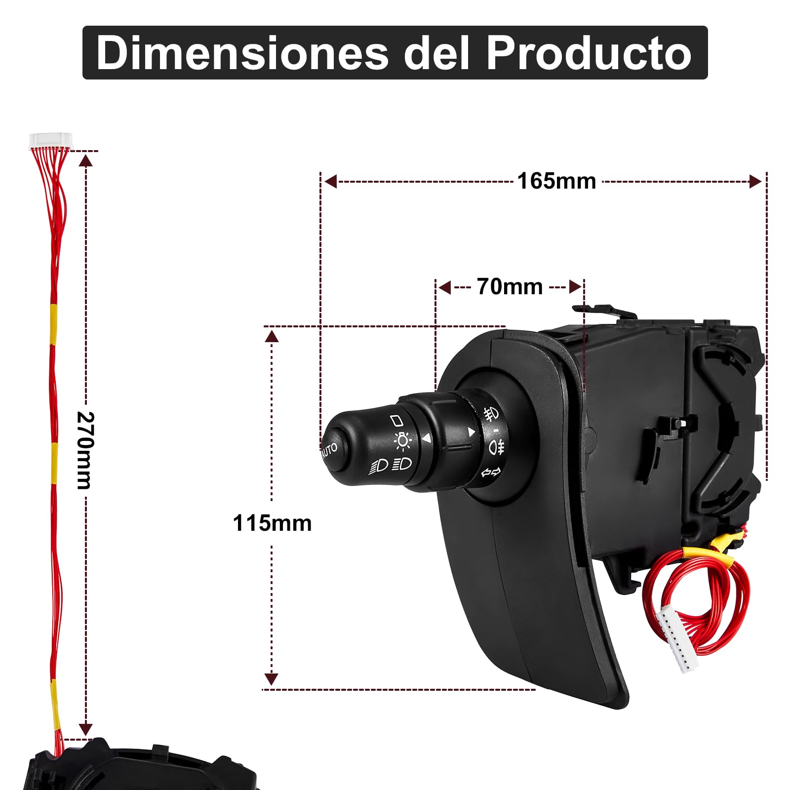 Interruptores de Columna de Dirección para Clio 3, Kangoo, Modus, Interruptor Tallo Indicador Faro, Luces Antiniebla, Interruptor de Luz 7701057088 8201590638 255405605R 7701057089 7701057090