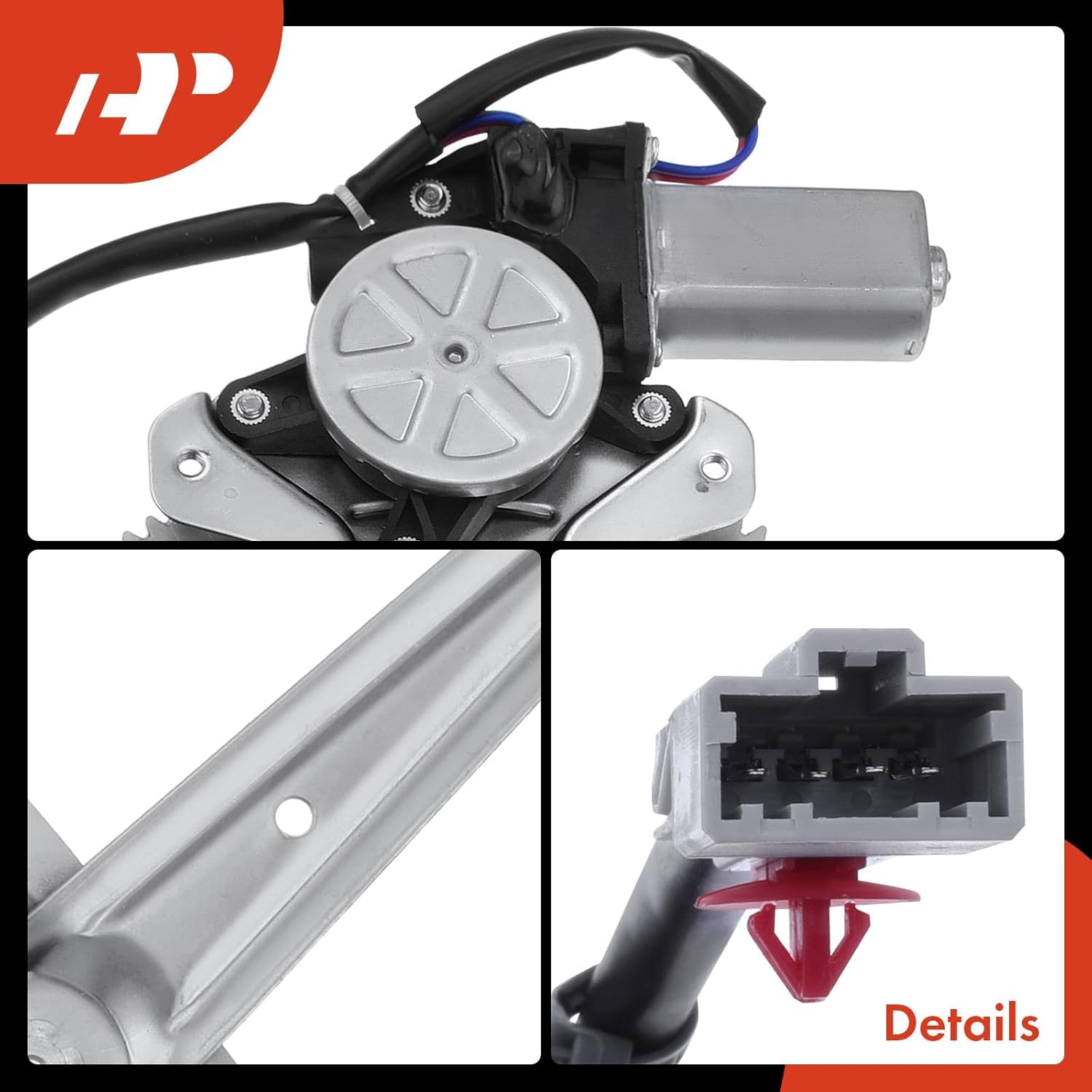 A-Premium Power Window Regulator with Motor Front Driver Side Compatible with Honda Accord 1990-1993 Coupe