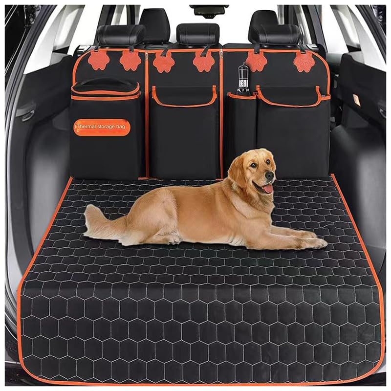 VELOMY Dog Car Boot Mat,for Lexus IS.Pet Boot Liner Protector with Insulation bags and 3 storage bags, Waterproof Nonslip,L-136 * 216cm
