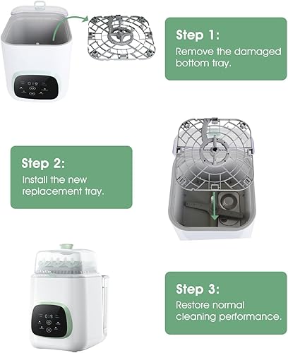 Miniatura 5 de Tiga Bandeja inferior de repuesto compatible con la lavadora de botellas Momcozy  Bandeja base duradera para Momcozy KleanPal Pro, reemplazo ideal