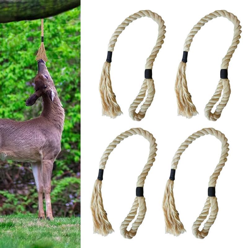 Xinghonyac 4Pcs Deer Scent Rope,3.15 in Hemp Mock Scrape Licking ...