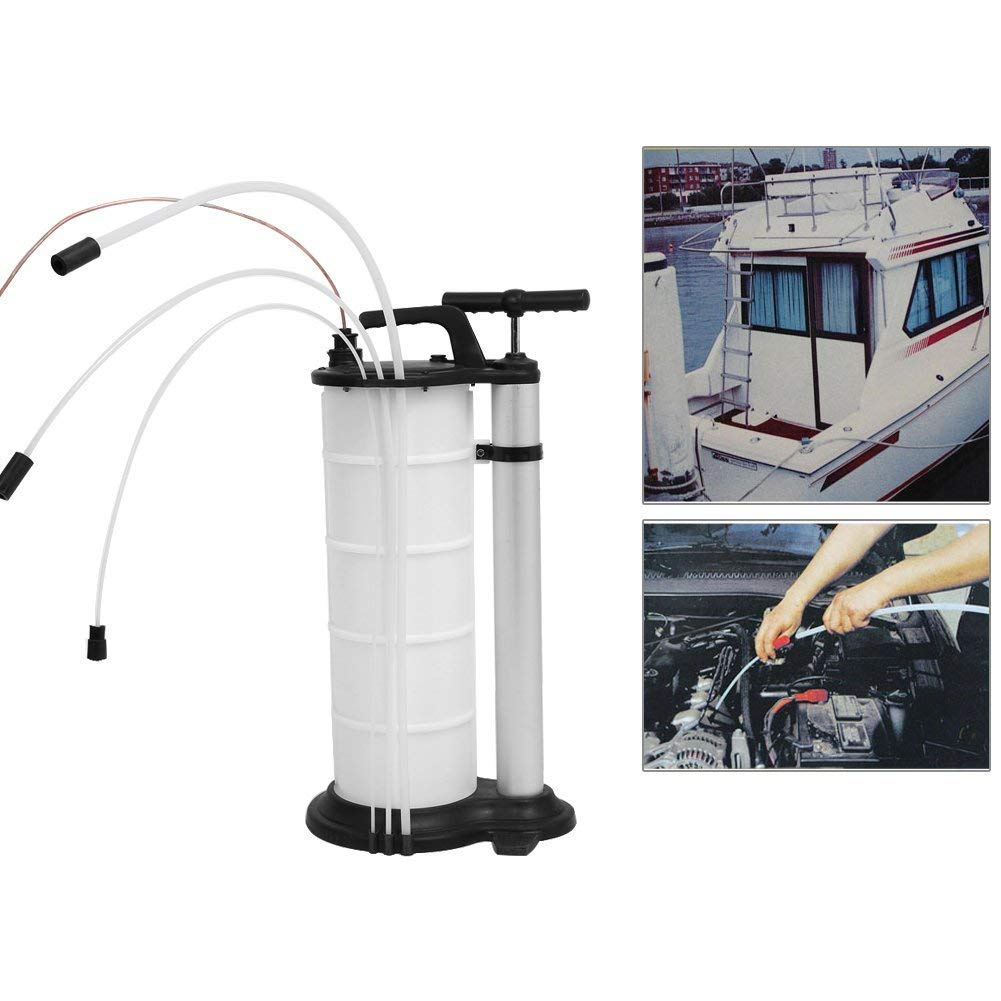 FreeTec Oil Extraction Pump, 9 Litres, Extraction Pump, Hand Pump with 5 Hoses, Brake Bleeder, Liquid Extraction Pump