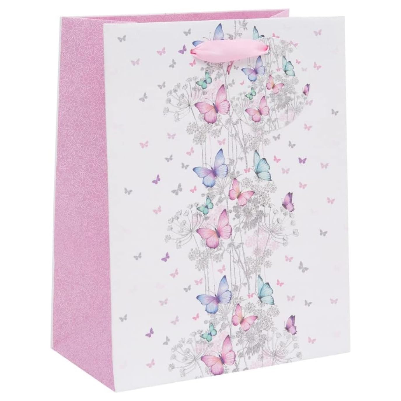 Glick Luxury Medium Gift Bag, Pizazz Butterfly Trail for Birthdays and Other Celebrations for Her, 175x225x100mm, Multi-Coloured