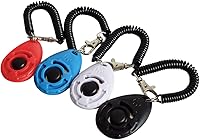 Vista 1 de Paquete de 4 clicker de entrenamiento para perros con correa para la muñeca, juego de clicker de entrenamiento para mascotas