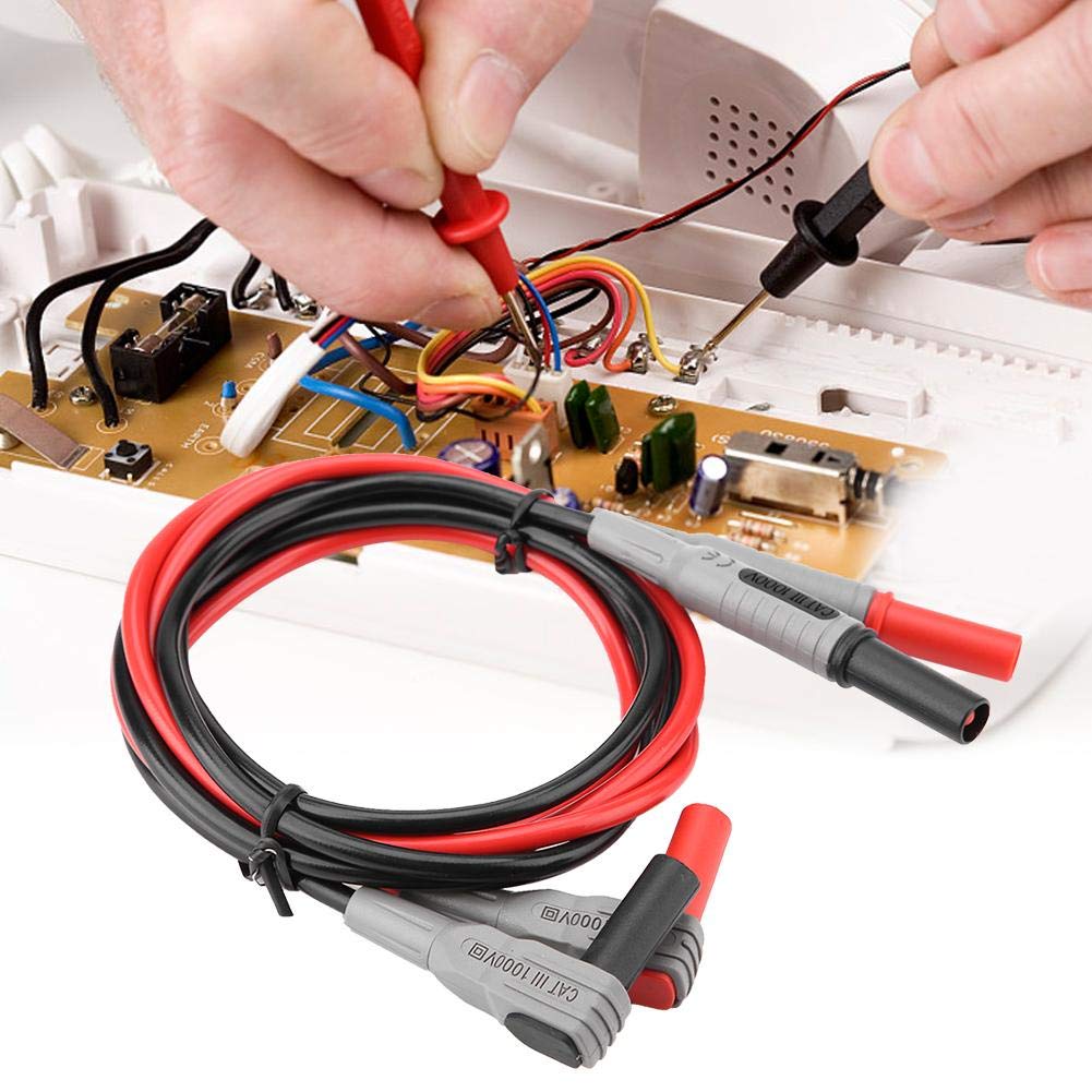 Multímetro digital, cables de prueba, sondas de prueba, cable de prueba digital intercambiable, cable de prueba electrónico con conector banana y pinza de cocodrilo, 28 unidades
