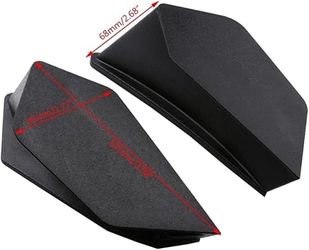 1Set Universal Motorcycle Wing Winglets, Motorcycle Winglet Aerodynamic Wing Kit Fit for (Black) Winglets Motorcycle (Color : Black)