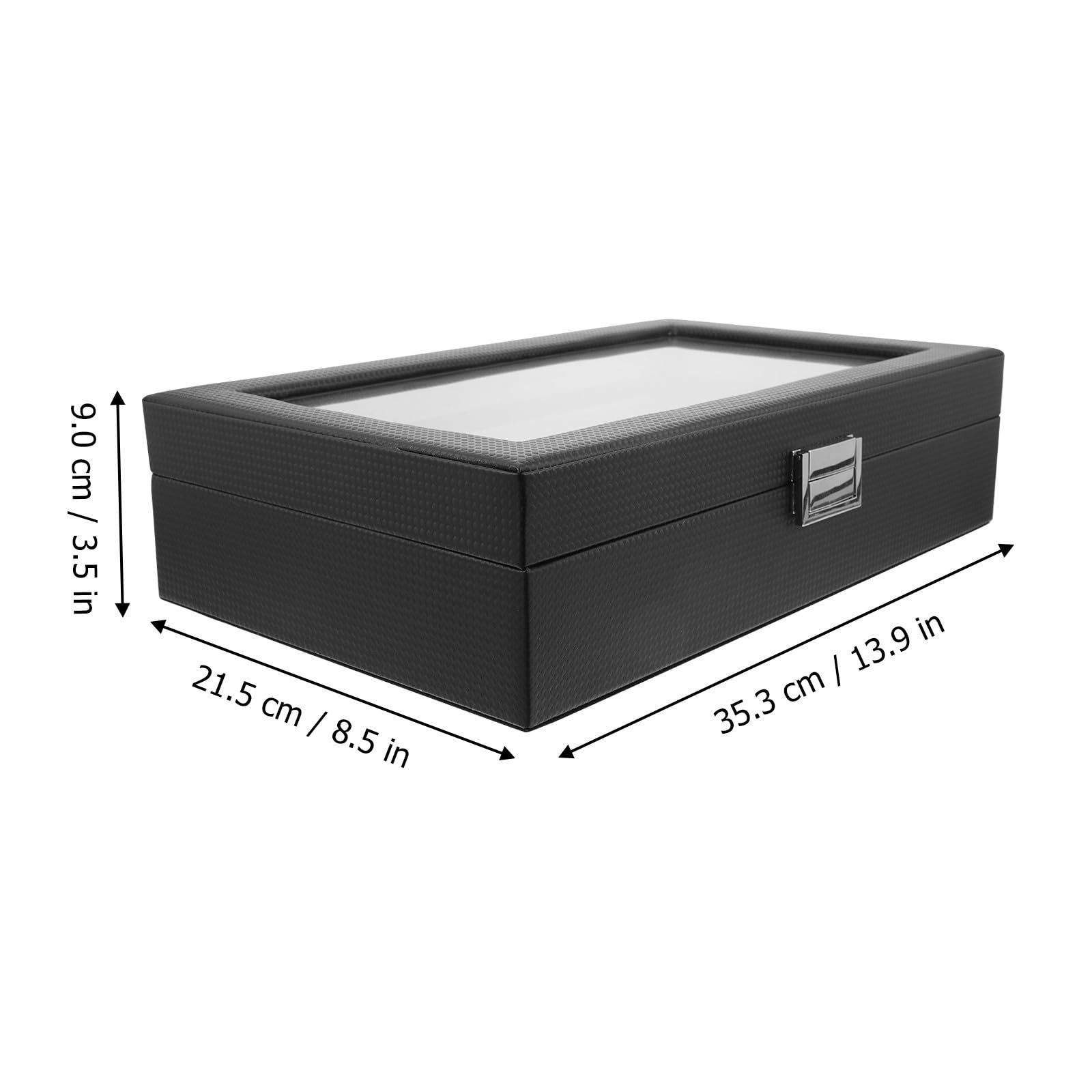 Toddmomy Uhrenbox Organizer für Uhren und Sonnenbrillen Schwarz