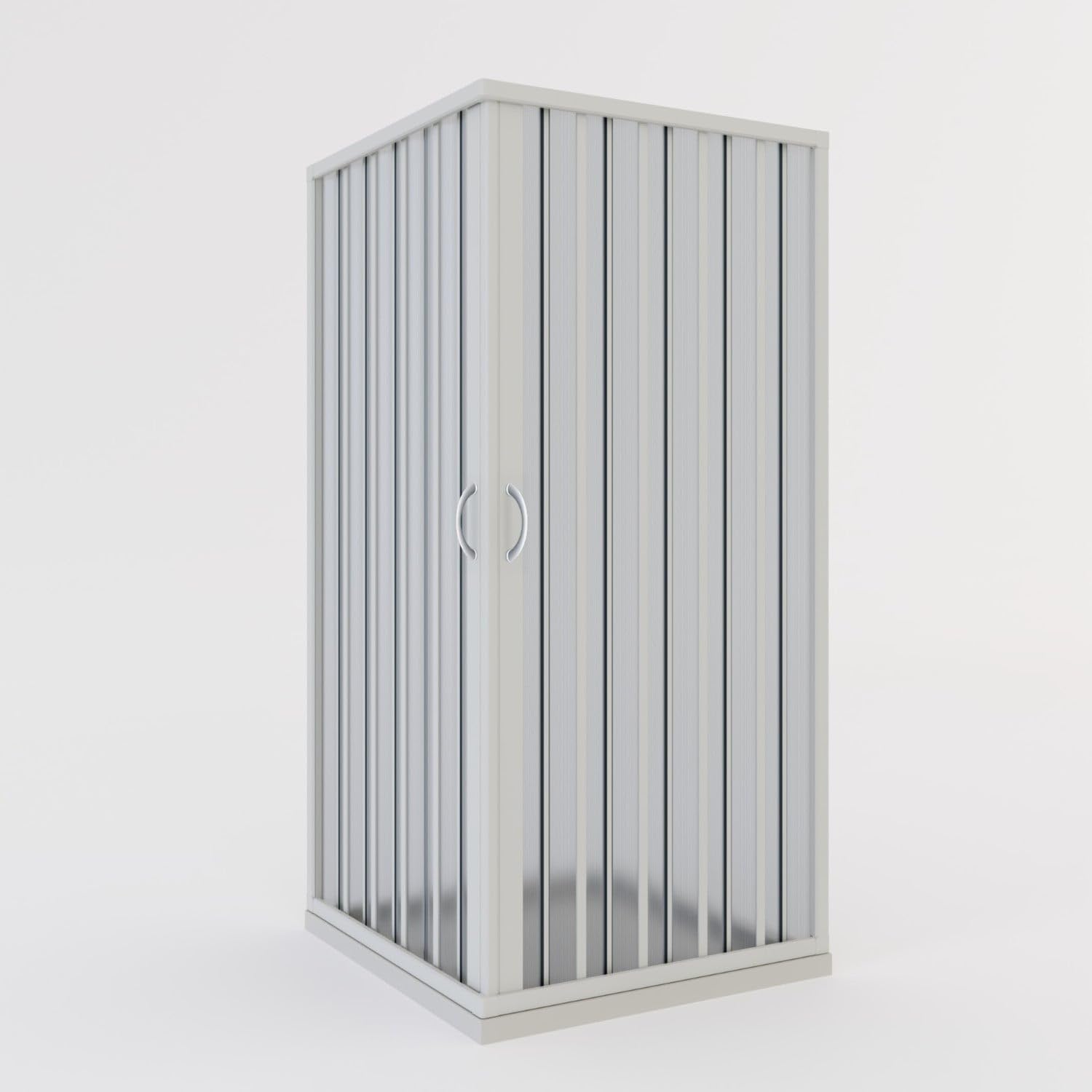 Box doccia a soffietto in PVC 75x75 cm H 185 mod. Aster con apertura centrale