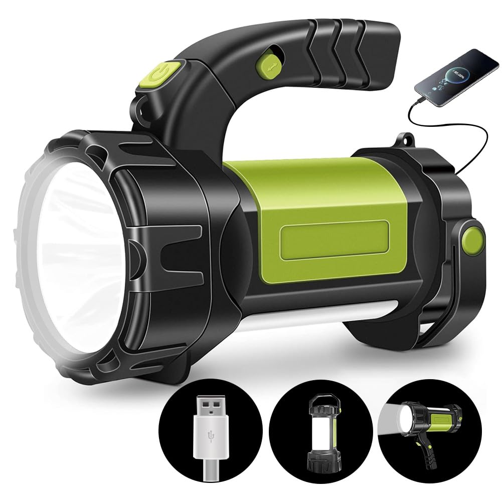 Lampe Camping Rechargeable, Lampe de Camping LED Super Lumineuse 800 Lumens, Lampe Camping Etanche à 7 Modes Avec Banque d'Alimentation de 3 600 mAh Pour Les Urgences En Plein Air, Randonnée, Pêche