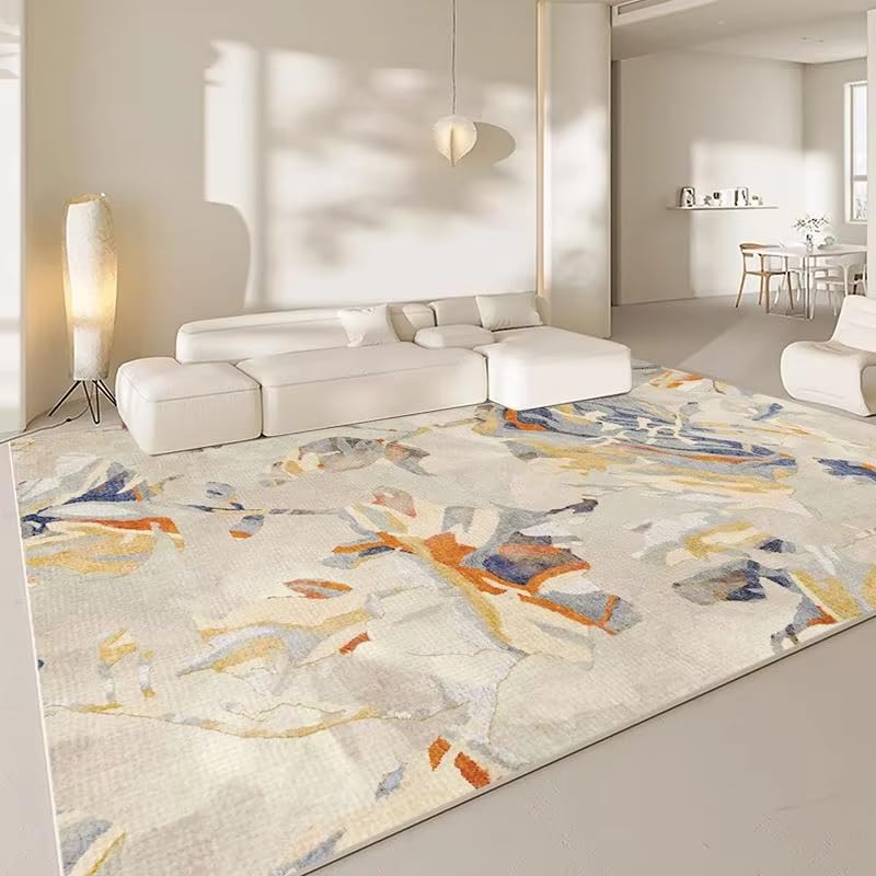 Tapis de salon style nordique pour réchauffer un sol froid
