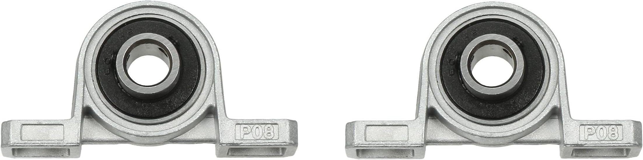 KP08 8mm Bore Diameter Rail Mount Bore Ball Bearing Block Mounted Pillow Insert Bearing (2pcs)