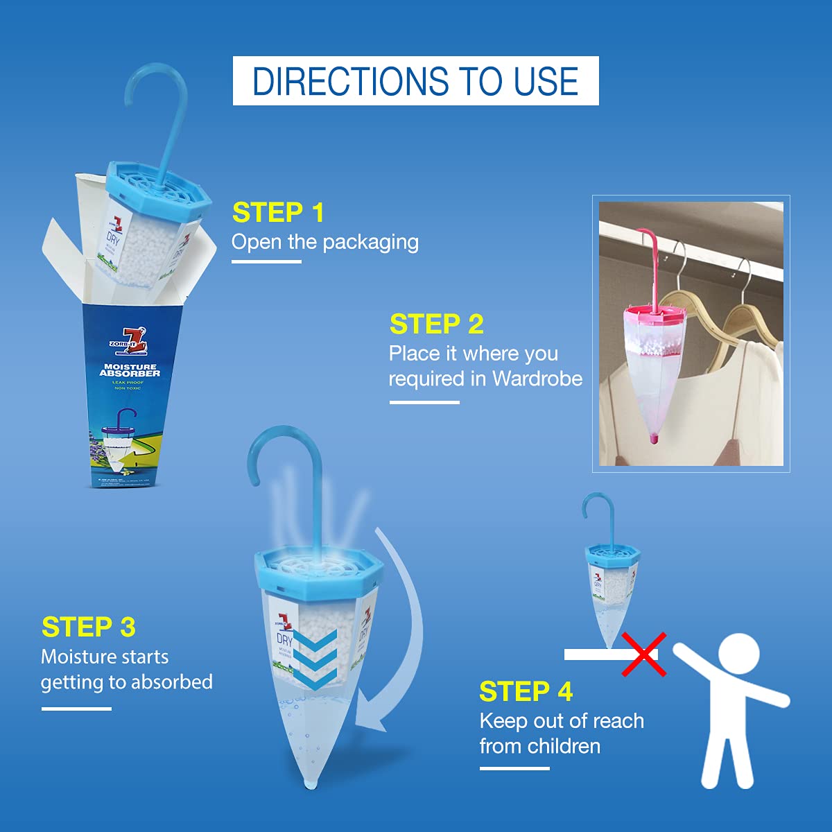 Moisture Absorber - Keep Wardrobes & Cars Dry -4