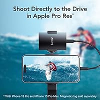 Vista 4 de Lexar SSD portátil SL500 de 1 TB, hasta 2000 MB/s, compatible con laptops tipo C, iPhone 15/16, teléfonos inteligentes, tabletas, PS5, Xbox, USB 3.2