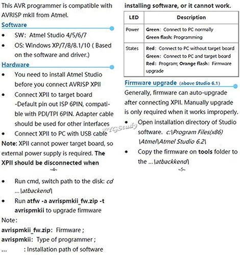 Miniatura 9 de Compatible Atmel en AVRISP mkII AVR ISP mk2 USB MCU AVR XMEGA programador en sistema Studio 4/5/6 ISP PDI Interfaz @ XYGStudy