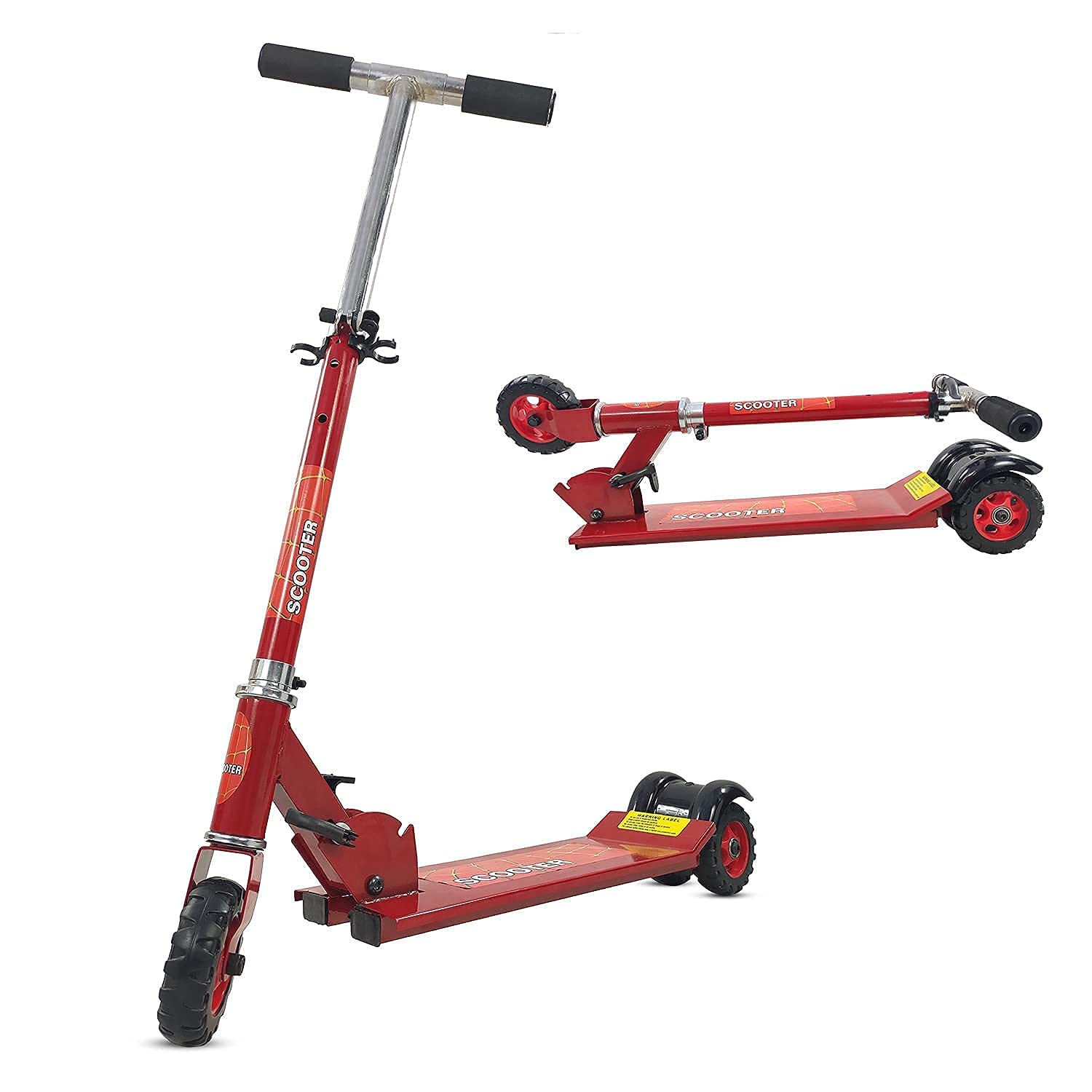 Heavy Metallic Big Size 3 Wheel Height Adjustable Scooter for Kids, Kids Skate Kick Scooter (Red) (B0CVV9HSSP) Amazon Price History, Amazon Price Tracker