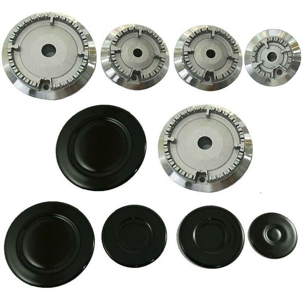 KIT BRUCIATORI E PIATTELLI SMALTATI INCAVATI PER PIANO COTTURA 5 FUOCHI NARDI