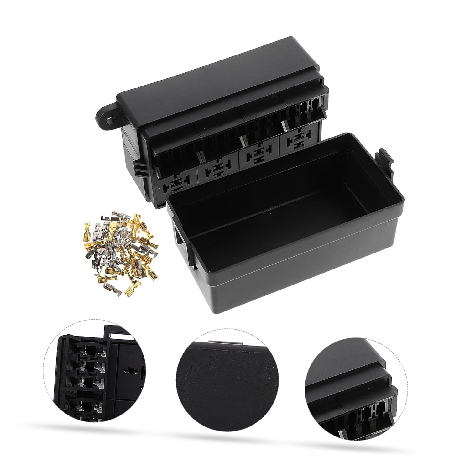 CHILDWEET Automotive Fuse Holder Car Fuse Holder Box Terminals Easy Access Relay Socket for Vehicle Maintenance