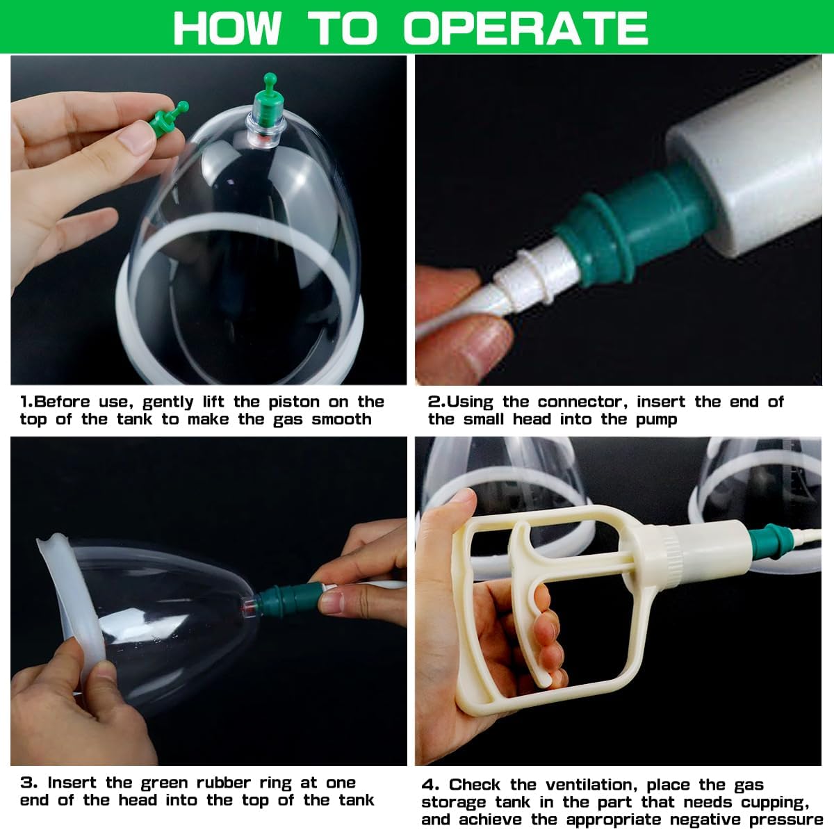 Breast Enlargement Pump and Vacuum Cupping Set for Women, Silicone Breast Lift Buttock Enhancement Cupping Therapy Kit for Women Ladies Massage Therapists Cupping Machine Accessories - Image 4