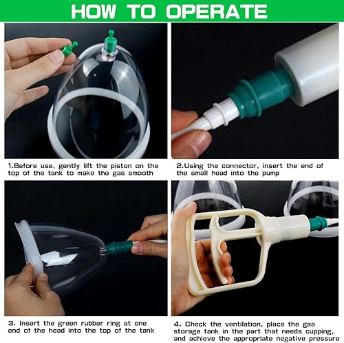 Miniatura 4 de LNQ LUNIQI Juego de ventosas de masaje de vacío de senos conjunto de elevación de glúteos Masaje corporal ventosas profesionales de masaje chino