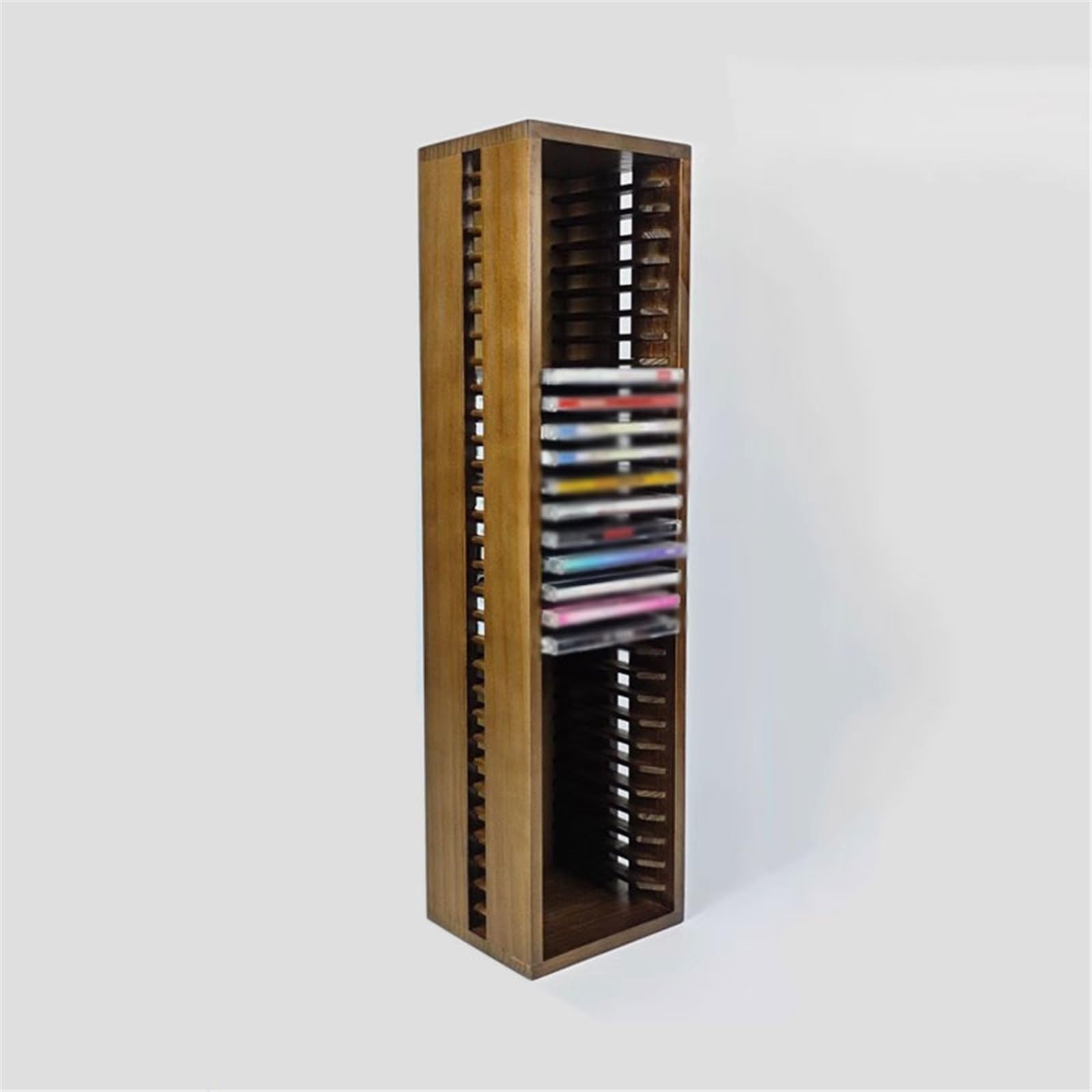 Ufficio Porta album CD da tavolo, disco in legno montato a parete Scaffale porta dischi