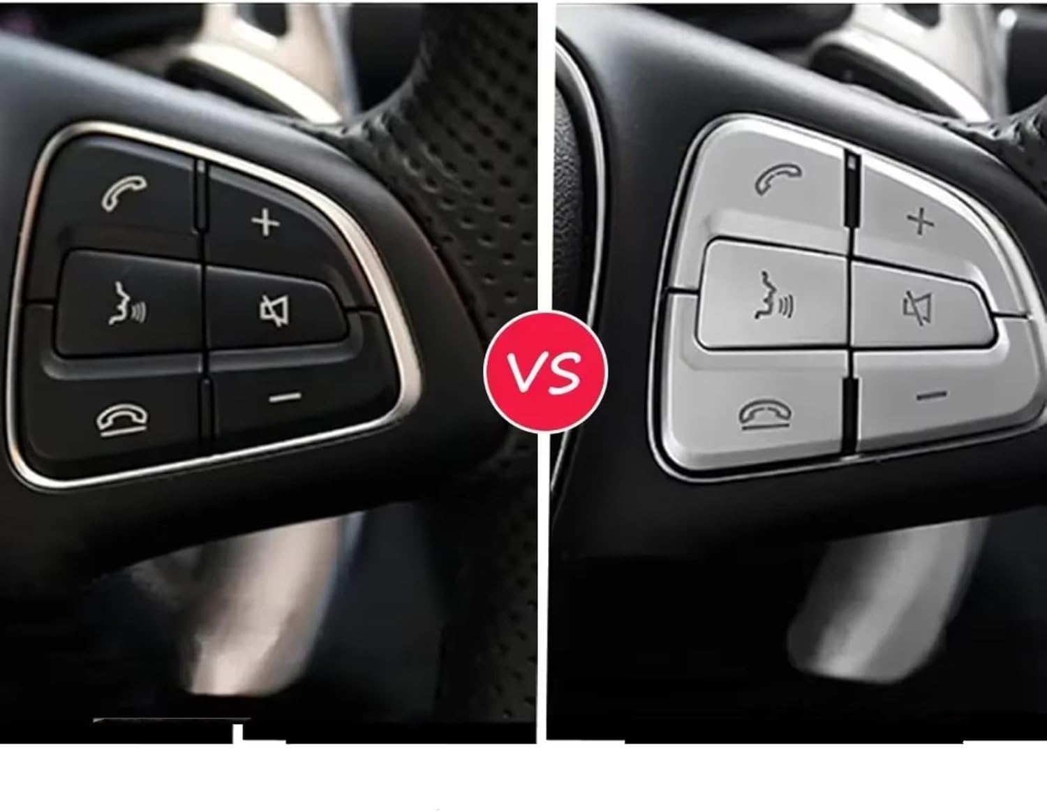 Car Air Conditioning Dash Button Sticker for Benz CLA GLE 2015 2016 2017 2018 2019,Radio Dash Buttons Decal Replacement Stickers Auto Interior Accessories,B-Silver