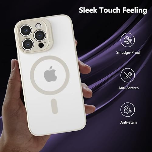 Miniatura 3 de UCASONG Funda magnética para iPhone 14 Pro con soporte protector de cámara probada en caídas de grado militar compatible con MagSafe Funda trasera