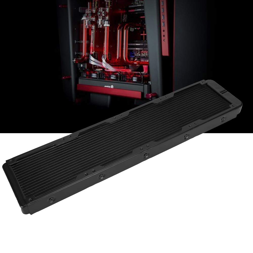Zunate Czarny Aluminiowy Grzejnik 480 Mm |18-rurowy Wymiennik Ciepła