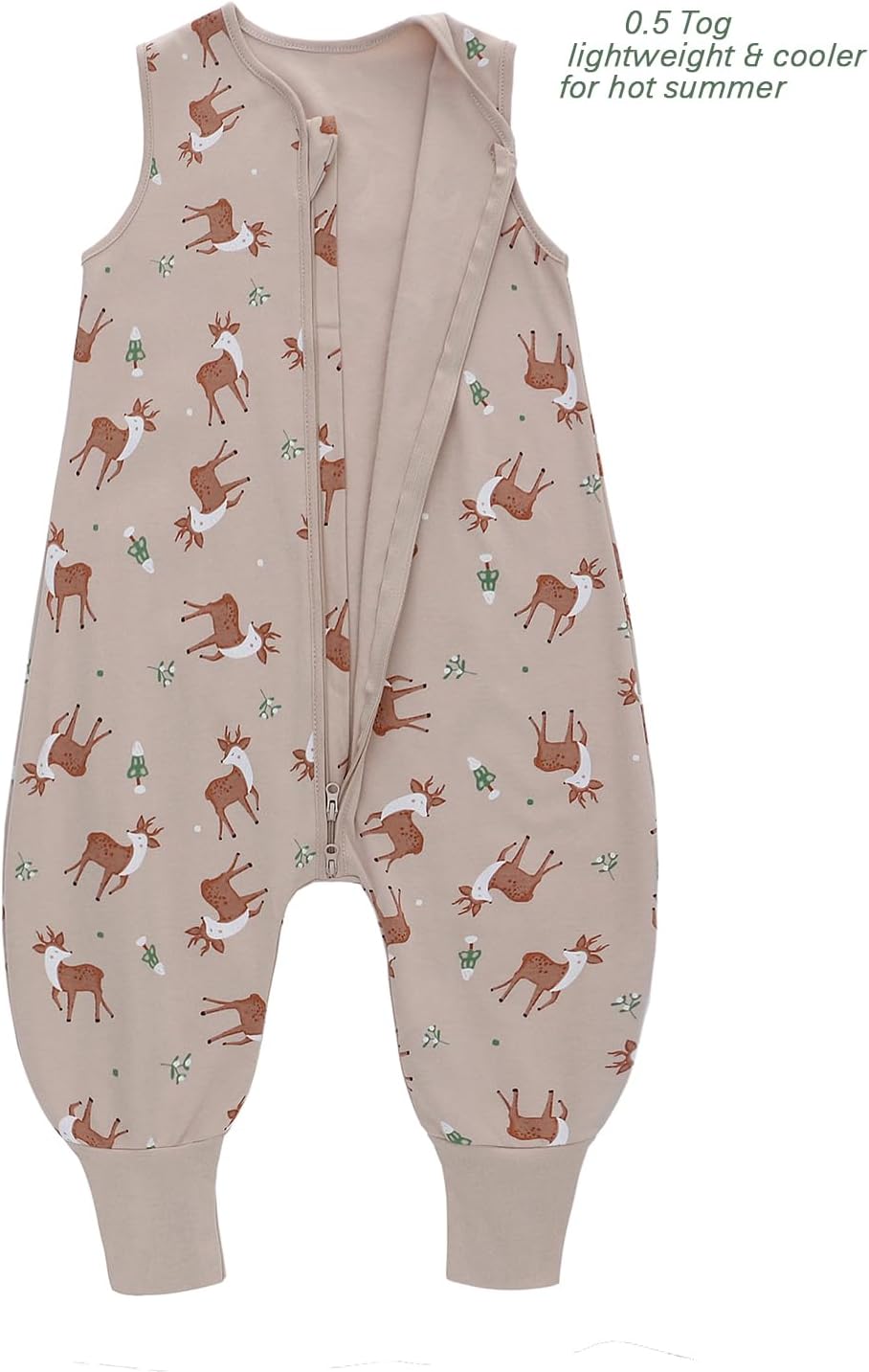 Miracle Baby Sleep Sack with Feet - 0.5 TOG 100% Breathable Cotton Wearable Blanket, Sleeveless Design Sleeping Bag for Baby - Image 2