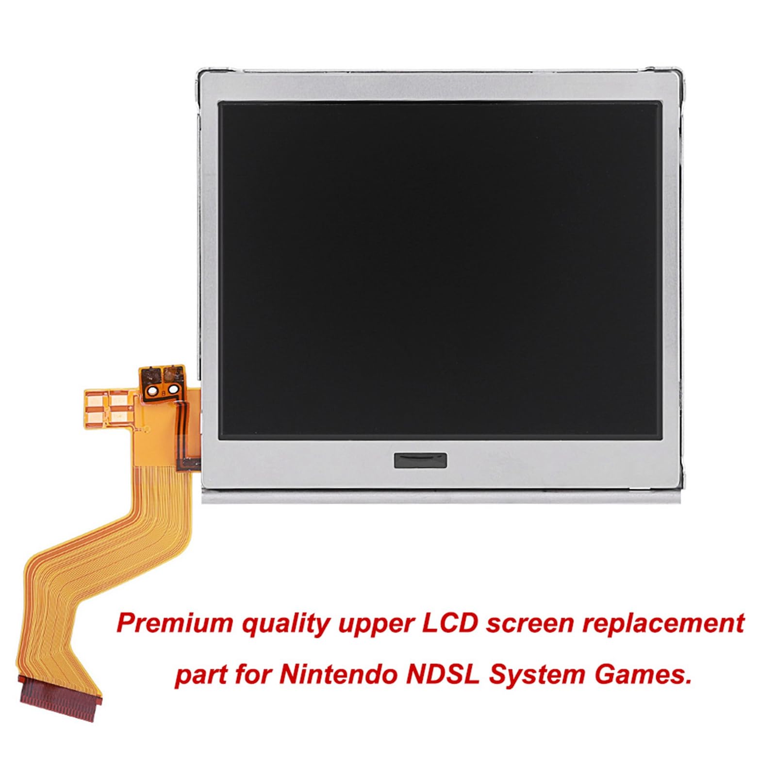 Schermo LCD di Ricambio per NDSL Premium Qualità Alta Prestazioni in Vetro con Effetto Anti-Pressione Ottimo per Giochi Sostituzione Schermo Superiore Compatibile con Console Ninte