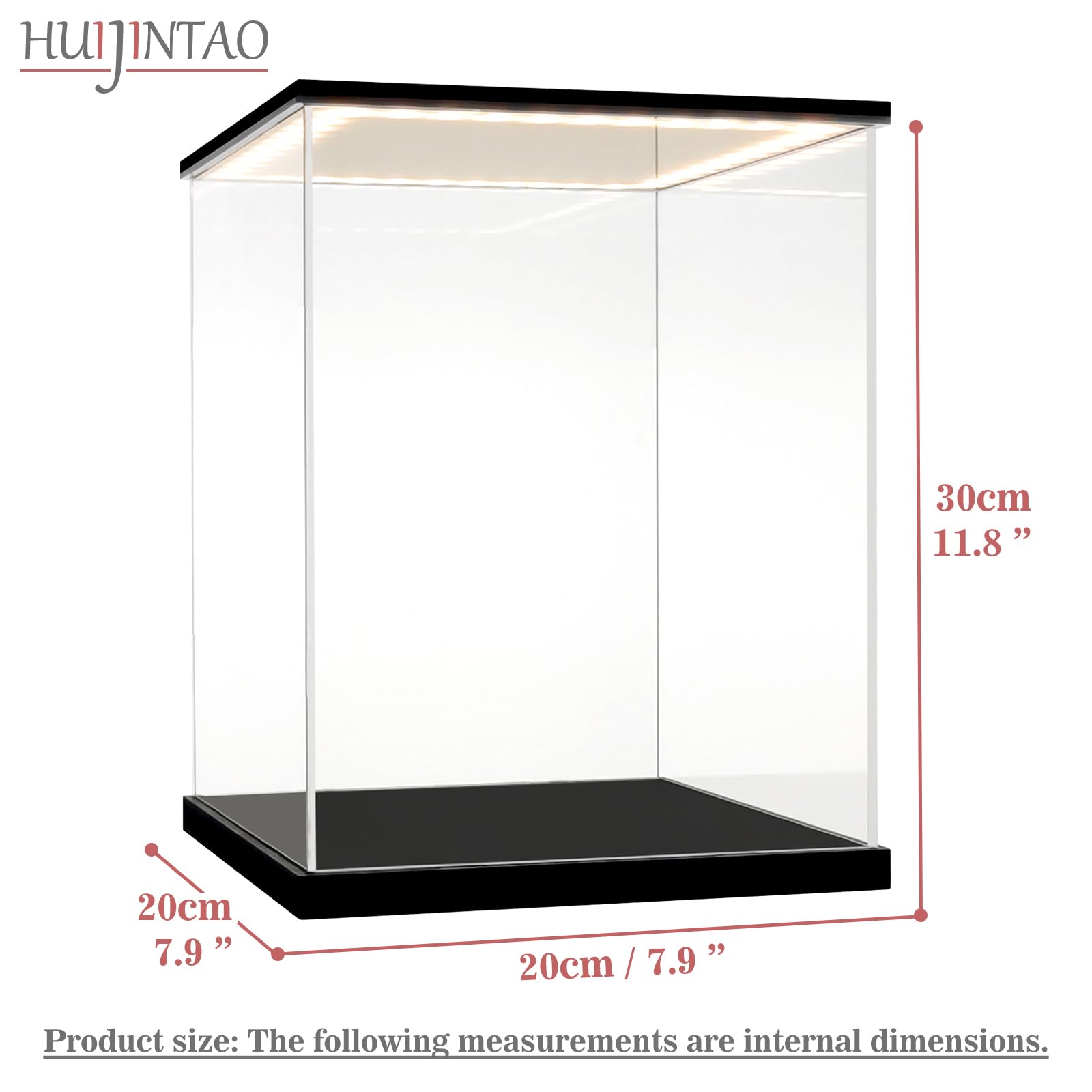 Huijintao Acrylic Display Case with RGBW Color Changing LED Light - Image 2