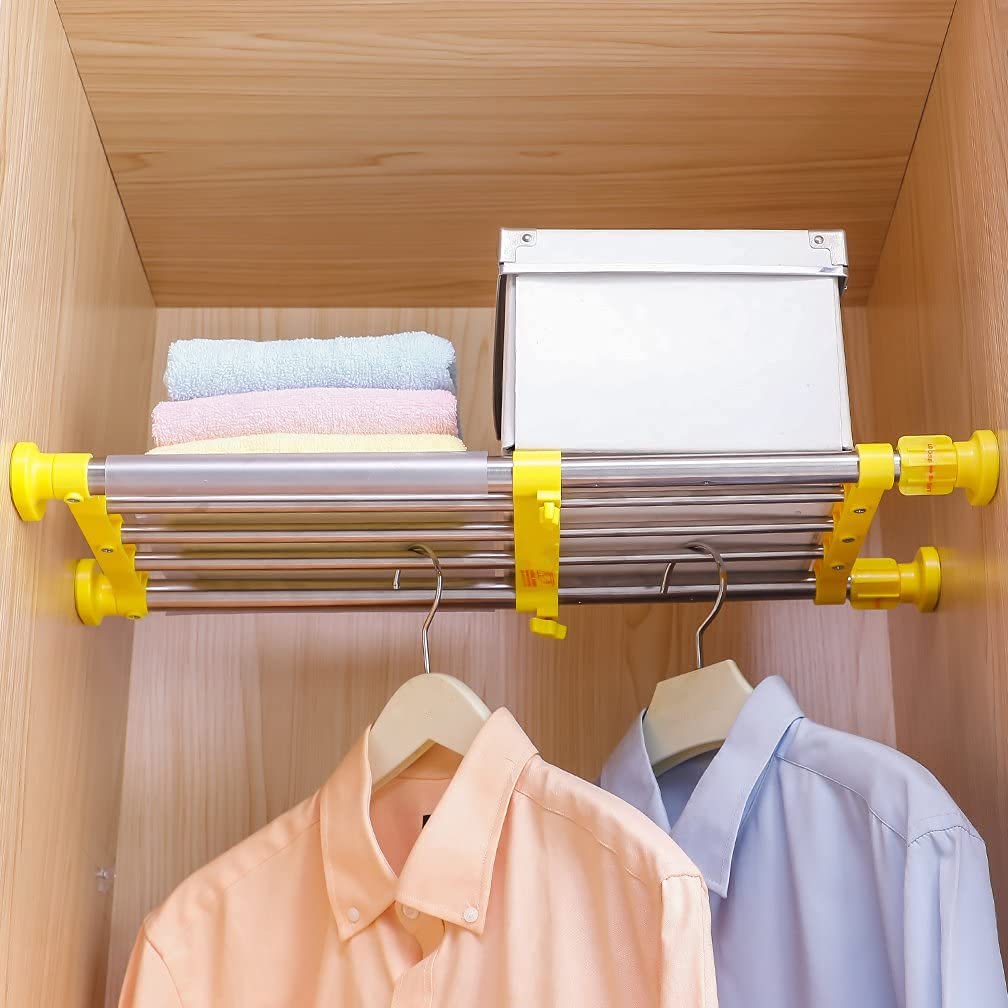 Scaffale In Tensione Hershii Per Armadio E Cucina - Bianco Avorio - Foto 6