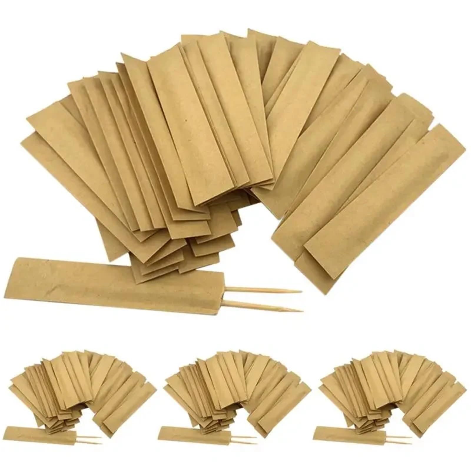 Stuzzicadenti, Stuzzicadenti in Legno 5000 stuzzicadenti di Frutta in bambù Confezioni Singole Carta Kraft for ristoranti for la Pulizia dei Denti