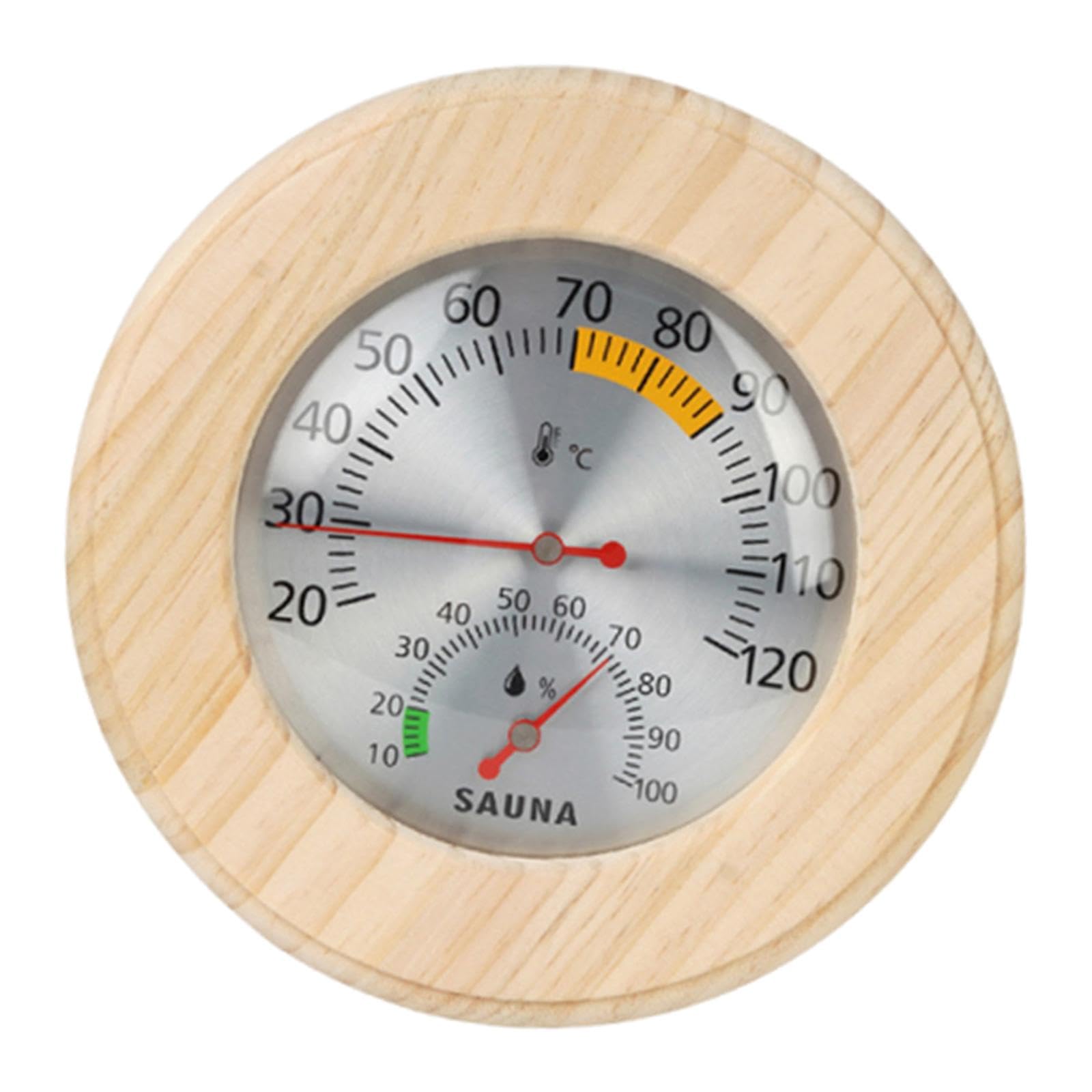 Sauna Thermometer Hygrometer Hygrothermograph for Greenhouse Bedroom Nursery Red Pointer-picture-29