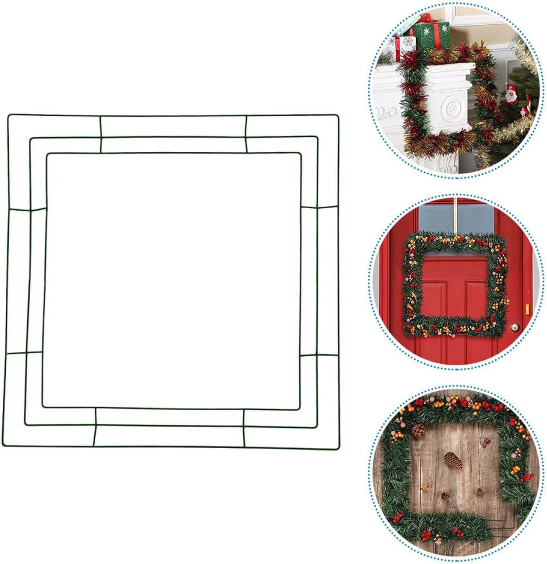4pcs Metal Square Wreath Frame for DIY Floral Arrangements Holiday Decor Weddings Parties Iron Support for Crafting and Celebrations