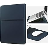 13 Inch Laptop Sleeve Case Leather Bag Compatible with MacBook Air 13 M1 M2 2022-2018/MacBook Pro 13 M2 2022-2016/Surface Pro 8 2021/Surface Go 3 13-13.6'' Dell HP Huawei ASUS Acer PC, Navy