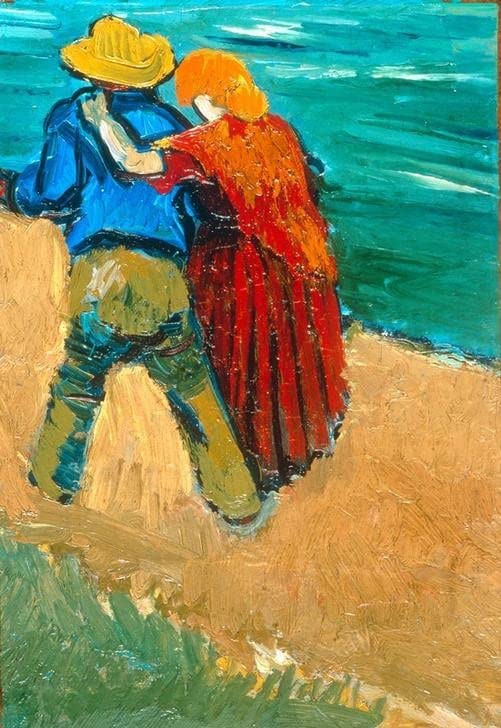 Tableau Toile Liebespaar à Arles Van Gogh Décoration Murale 60x90cm