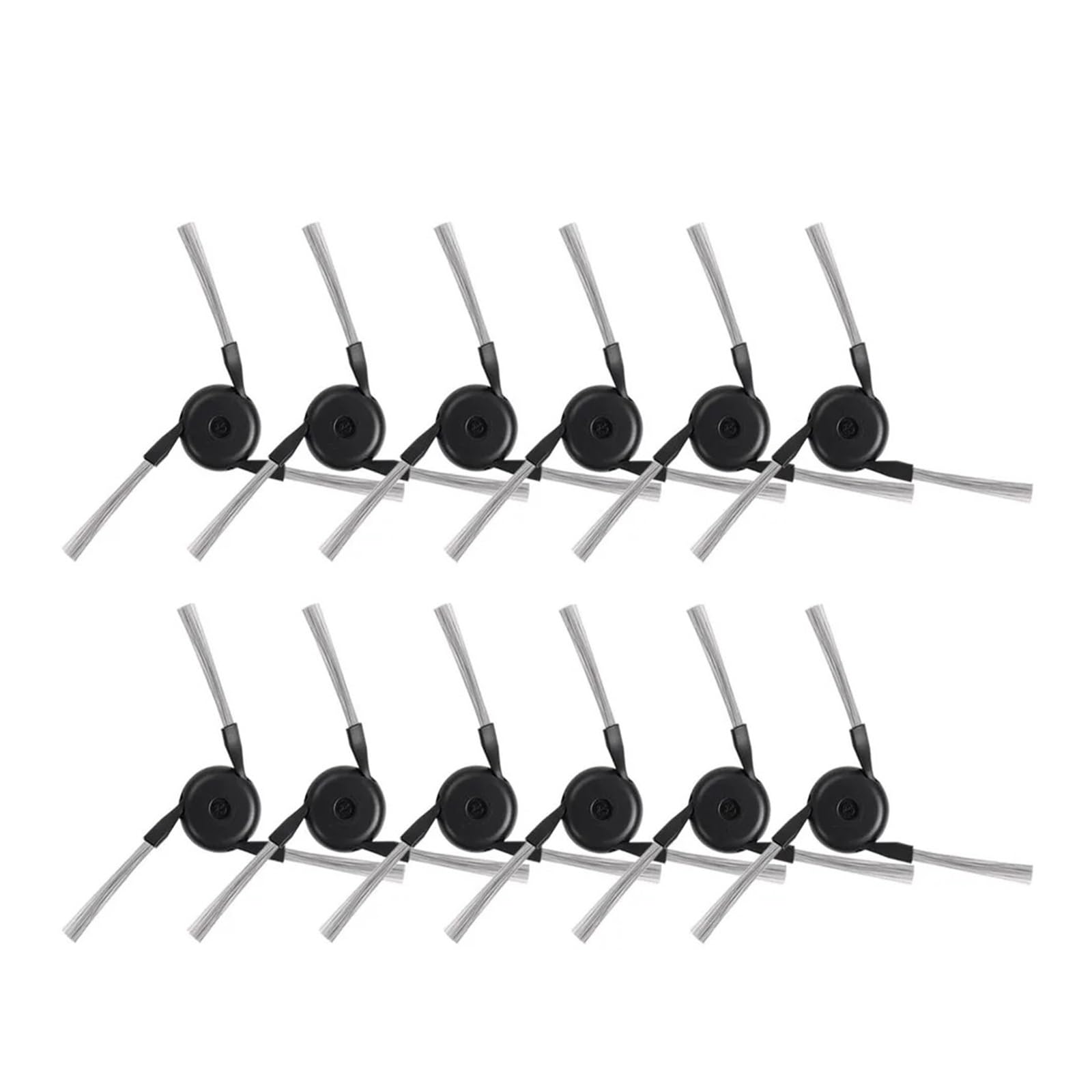 Qlmxjvzhkcn 12Pcs Black Side Brush，Compatible For Dreame，X40 Ultra/X40 Pro/X50/X50 Ultra/S40 Enhanced/X40 Pro Ultra/L40 Ultra/X30 Pro Ultra Robot Vacuum Cleaner(12Pcs Black)
