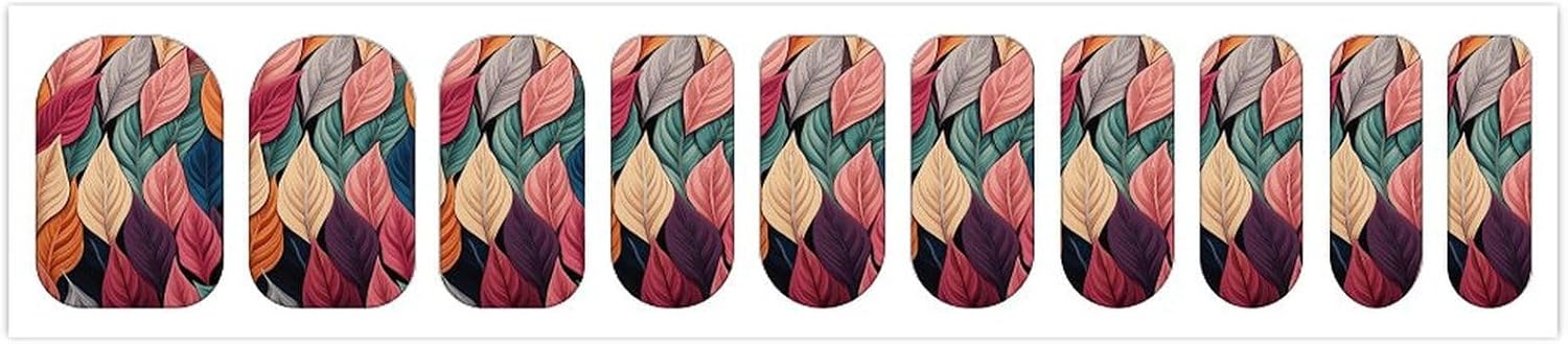 Nail Strips Bundle Full Wrap Long Lasting Nail Polish Strips Easy Application and Removal Salon Quality Self Adhesive Art Stickers for Women Gifts