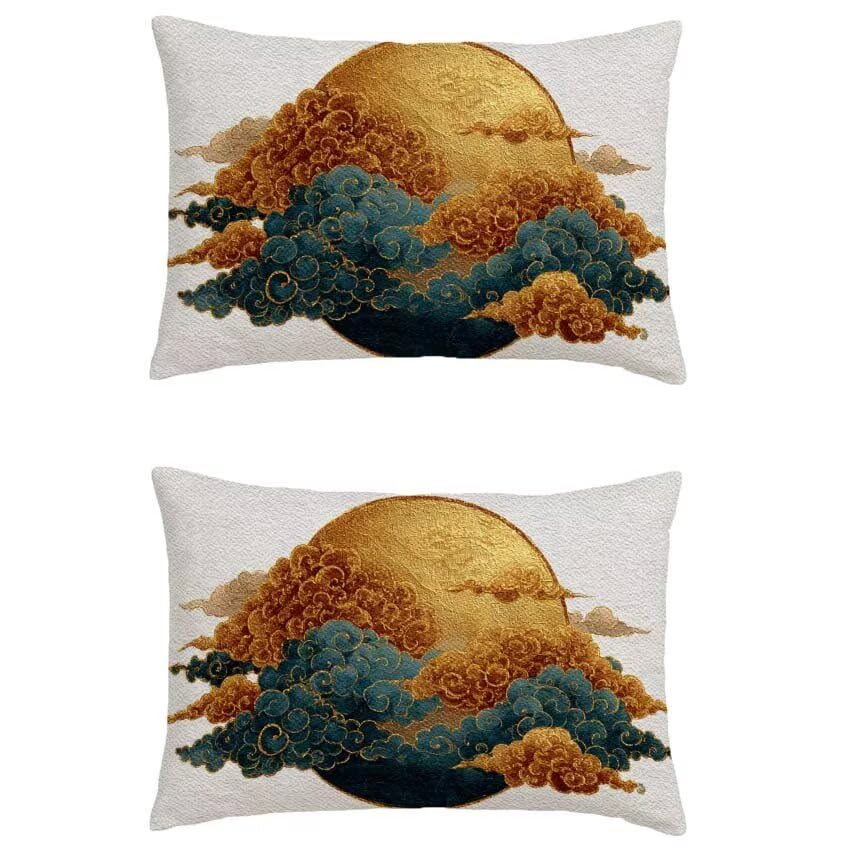 Housse de coussin 50x60cm rectangulaire lin pour sublimer votre mobilier de patio en automne