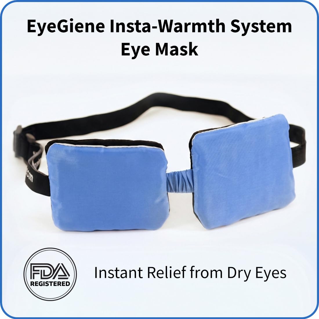 EyeGiene Insta-Warmth System Eye Mask, Heated Dry Eye Mask, Multi-Use Heat Treatment for Dryness, Fatigue, Styes, Blepharitis, Medical Device, Travel Accessories
