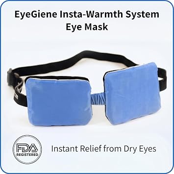 EyeGiene Insta-Warmth System Eye Mask, Heated Dry Eye Mask, Multi-Use Heat Treatment for Dryness, Fatigue, Styes, Blepharitis, Medical Device, Travel Accessories