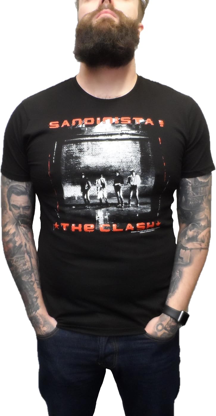 Mazeys Mens Official The Clash T Shirts (Sandinista LP Cover) Large
