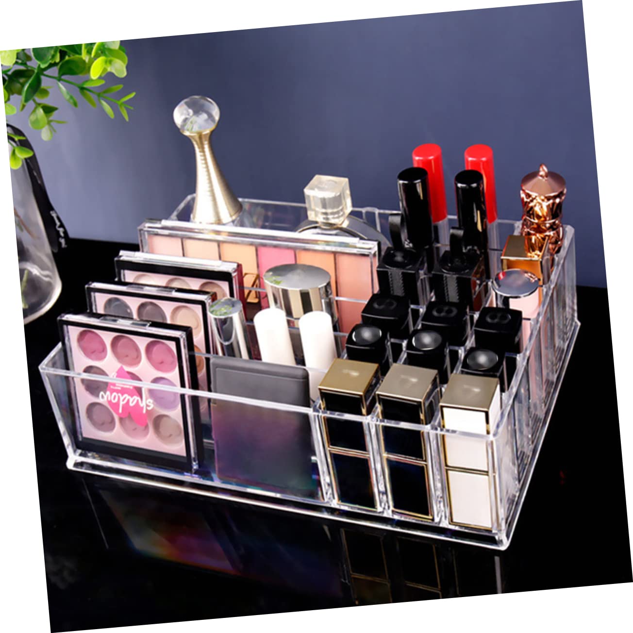 Caja para Guardar Maquillaje Organizador de Pintalabios Expositor de Cosméticos Estuche de Maquillaje de Escritorio
