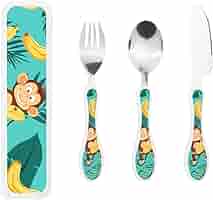 Set Posate Bambini Senza BPA - Forchetta E Cucchiaio In Plastica Alimentare Made In Spain - Foto 6