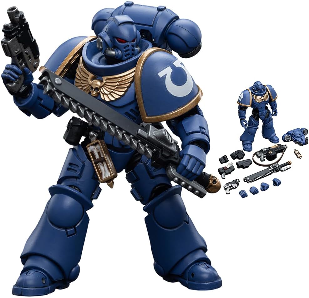 JOYTOY × 1/18 Action Figure Warhammer 40k -Blood Angels Intercessors &Ultramarines Intercessors&Space Wolves Intercessors 4.72" -3PCS Collection Model Birthday Gifts Ages 15+