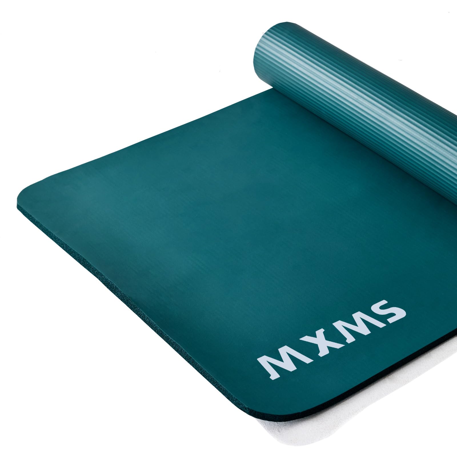 YUREN メンズ用 トレーニングマット 幅広 90*200cm 極厚 10mm 15mm 特大 ヨガマット 高密度 ニトリルゴム 筋トレマット ピラティス エクササイズ マット 滑り止め 初心者 収納バッグ付き (グリーン, 15mm)